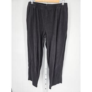 Laura Scott Women's Black Mid Rise Elastic Cotton-Polyester Sweat Pant Size L